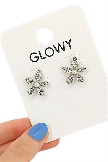 Premium İnci Detay Çiçek Küpe