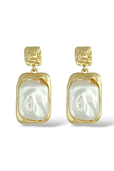 Premium Kabartma İnci Küpe