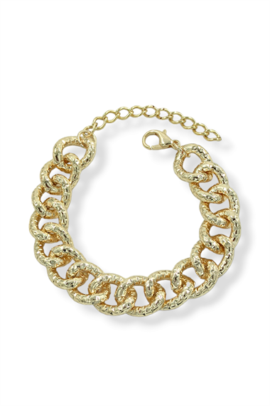 Premium Kabartmalı Geçmeli Zincir Bileklik 