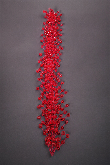 Premium Kristal Boncuk Abiye Taç