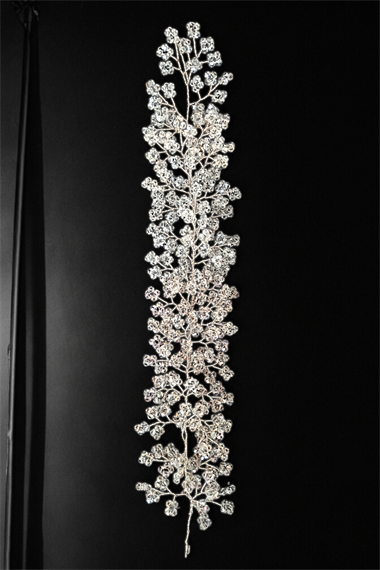 Premium Kristal Boncuk Abiye Taç