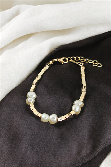 Premium Küp Boncuk İncili Bileklik