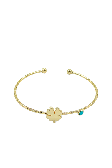 Premium Mavi Taş Yonca Bileklik