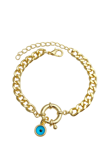 Premium Nazar BoncukluKilit Figür Bileklik