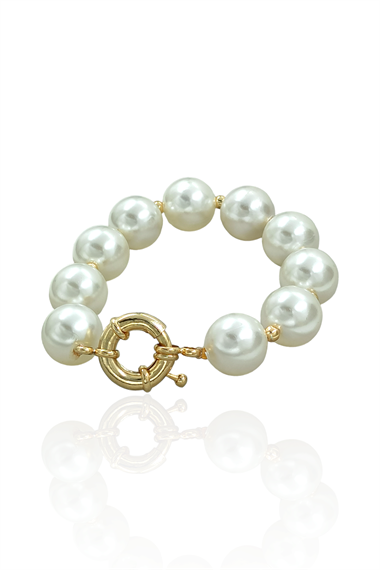 Premium Önden Kilit Büyük İncili Bileklik