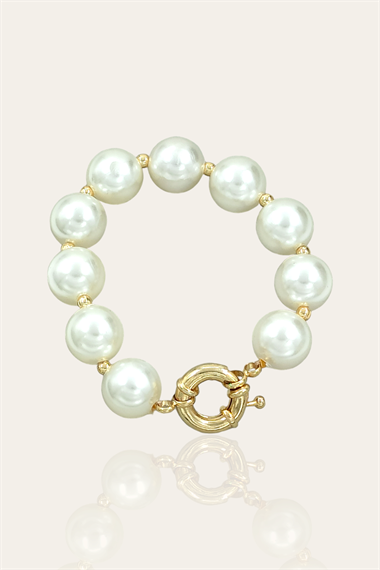 Premium Önden Kilit Büyük İncili Bileklik