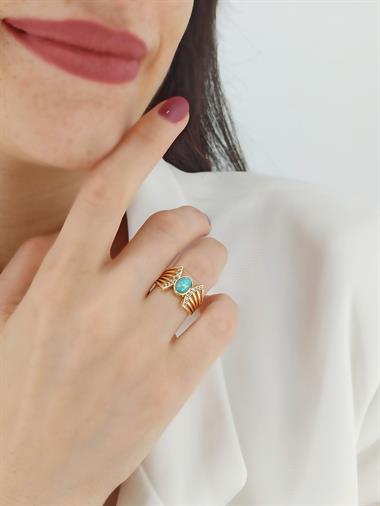 Premium Opal Taş Yüzük 