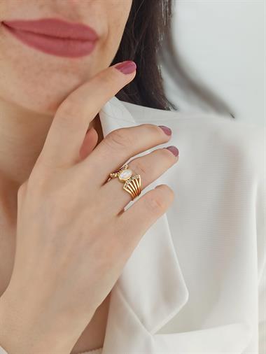 Premium Opal Taş Yüzük 