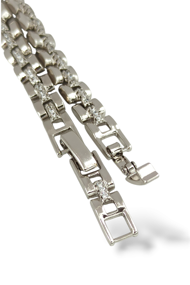 Premium Özel Seri Xuping Renk Atmaz Taşlı Geçmeli Bileklik