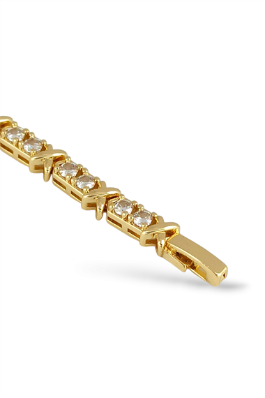 Premium Özel Seri Xuping Renk Atmaz Zirkon Taş Xoxo Bileklik