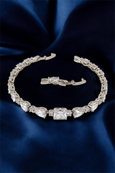 Premium Özel Seri Xuping Renk Atmaz Zirkon Damla Taş Bileklik