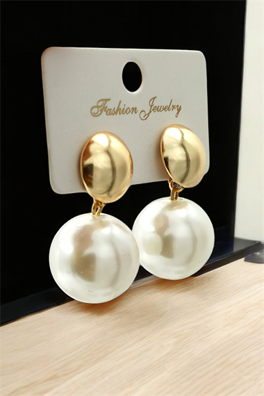 Premium Plaka İnci Küpe