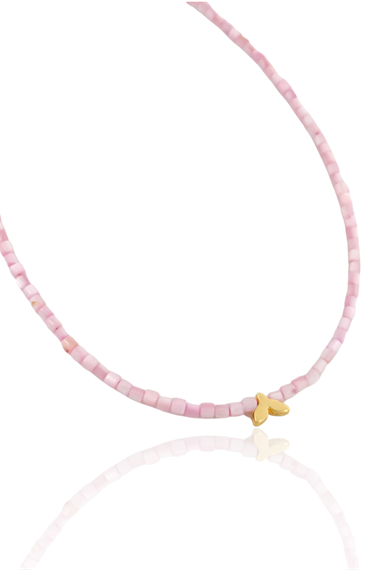 Premium Plaka Küp Boncuk Kolye