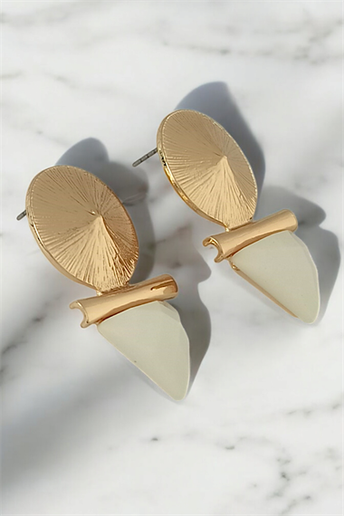 Premium Plaka Üçgen Tasarım Küpe