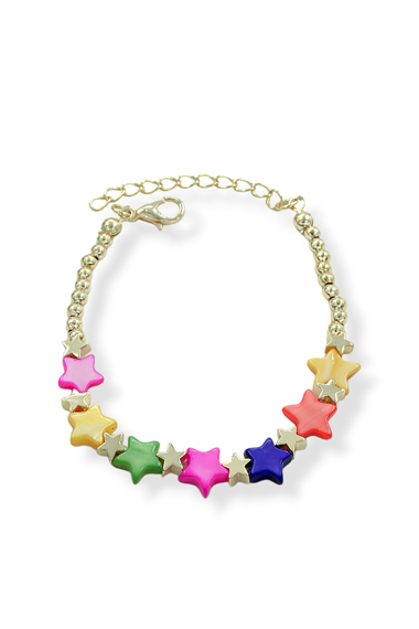 Premium Renkli Yıldızlı Boncuk Bileklik 
