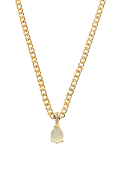 Premium Sedefli Damla Taş Kolye