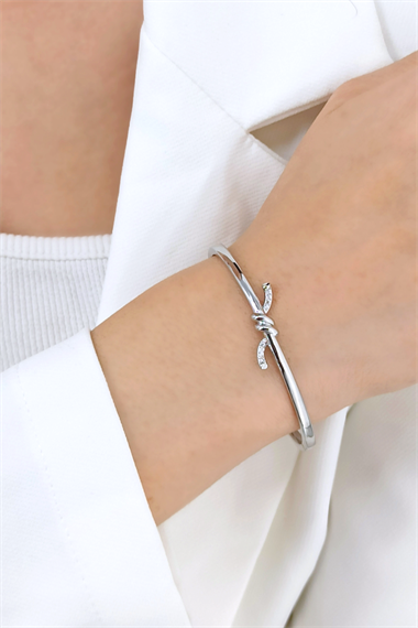 Premium Taşlı Düğüm Kelepçe Bileklik