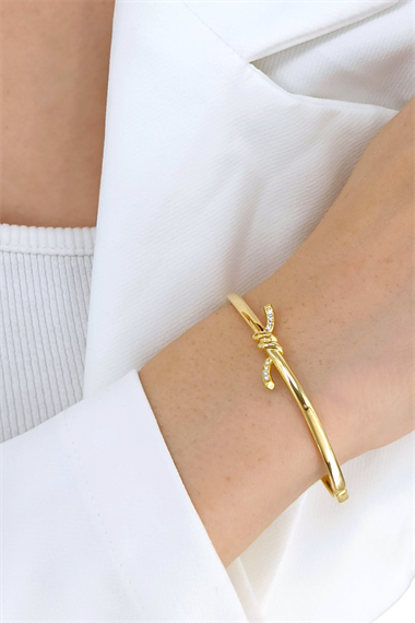 Premium Taşlı Düğüm Kelepçe Bileklik