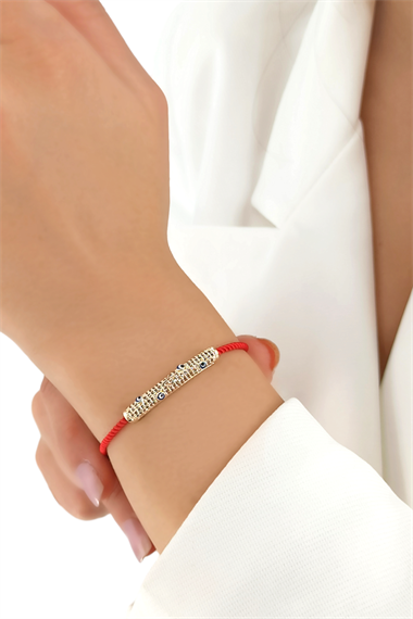 Premium Taşlı Göz İp Bileklik 