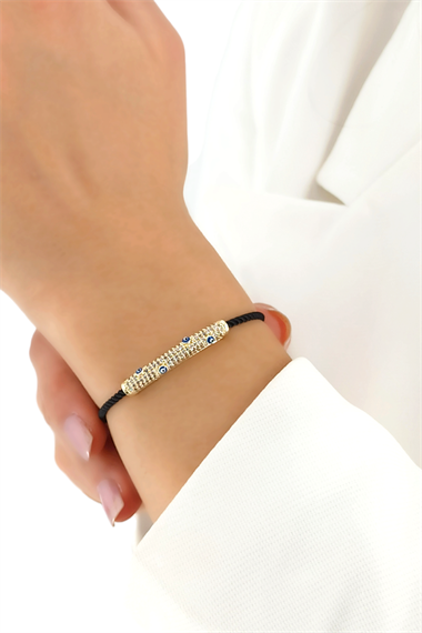 Premium Taşlı Göz İp Bileklik 