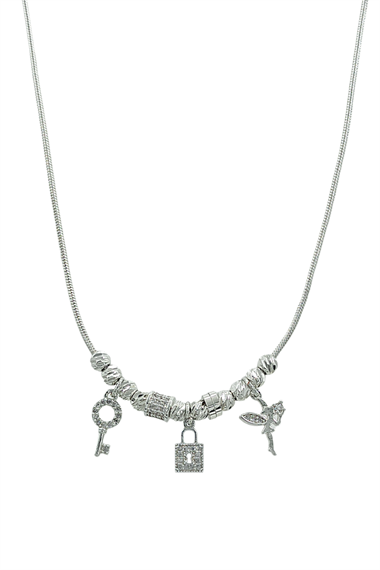 Premium Taşlı Kilit  Kolye