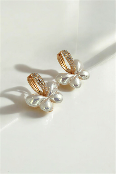 Premium Taşlı Mineli Kelebek Küpe 35580