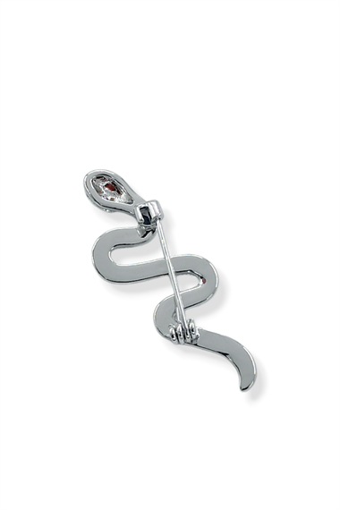 Premium Taşlı Yılan Broş