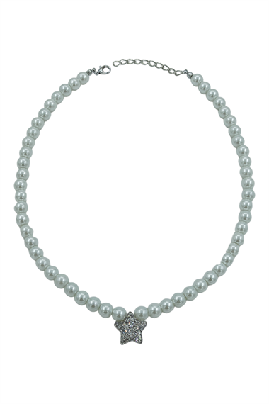 Premium Taşlı Yıldız İnci Kolye 