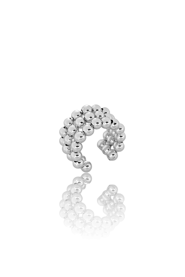 Premium Üç Sıra Boncuklu Kıkırdak Küpe