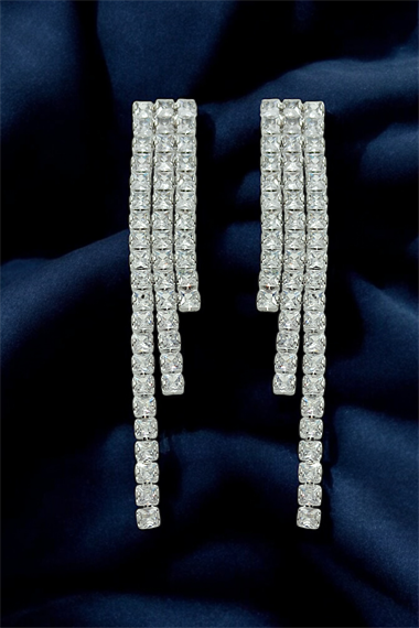 Premium Üç Sıra Su Yolu Küpe