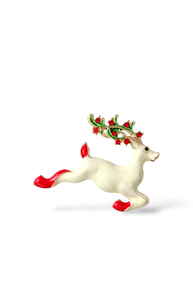 Premium Yılbaşı Broş Geyik Broş
