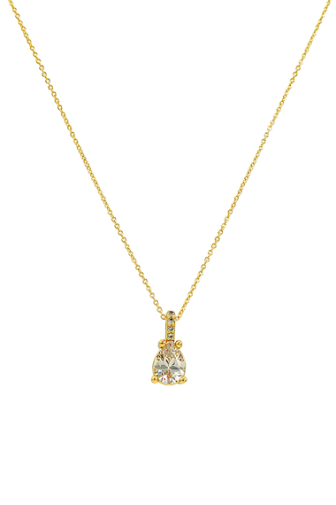 Premium Zirkon Taş Damla Kolye