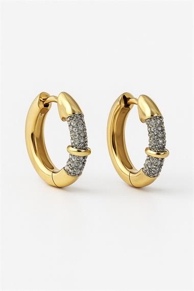 Premium Zirkon Taş Halka Küpe 35712