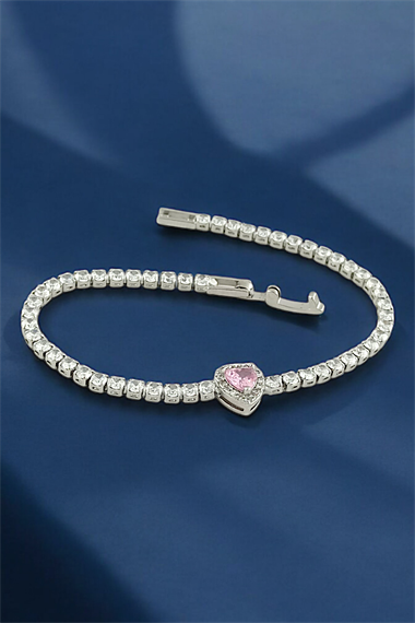 Premium Zirkon Taş Kalp Su Yolu Bileklik