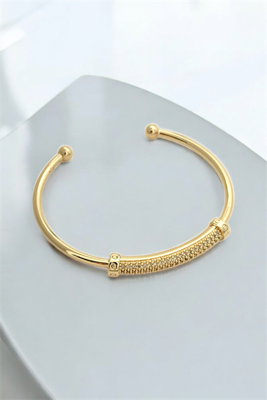 Premium Zirkon Taş Kelepçe Bileklik