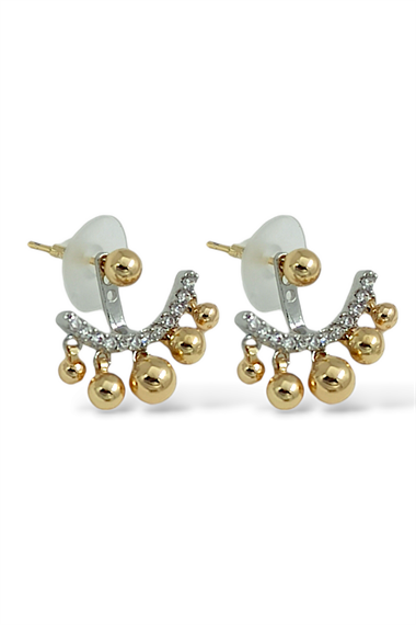 Premium Zirkon Taş Sallantılı Topcuk Küpe 35646