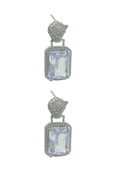 Premium Zirkon Taş Sonsuz Döngü Küpe