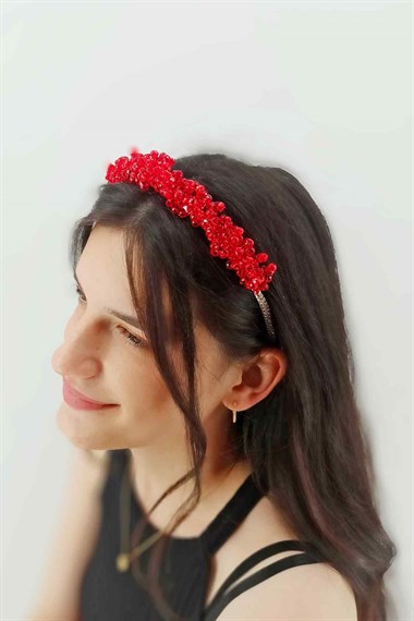 Renkli Kristal Abiye Taç TrTaç2167