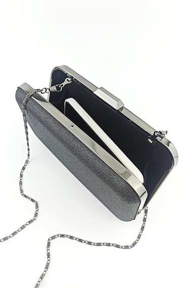 Saten Abiye Çanta Lacivert TrÇantaKrm237