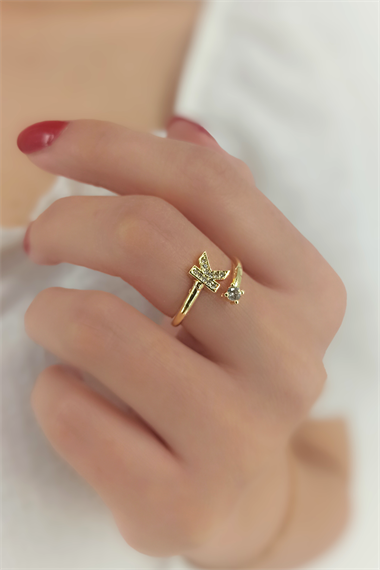 Taşlı K Harf Yüzük TaşlıHarfYüzükK