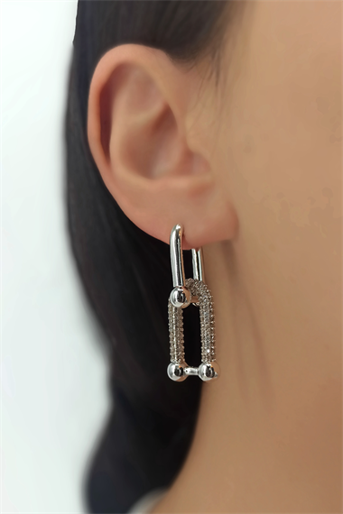 Taşlı Üç Boyut Küpe TrKüpe34817