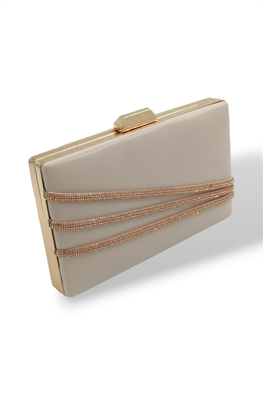 Üç Sıra Taşlı Abiye Çanta