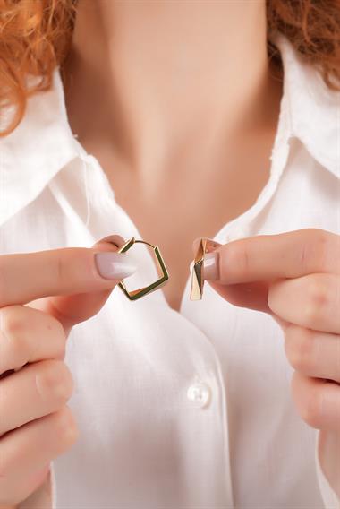 Xuping Renk Atmaz Geometrik Küpe 35622