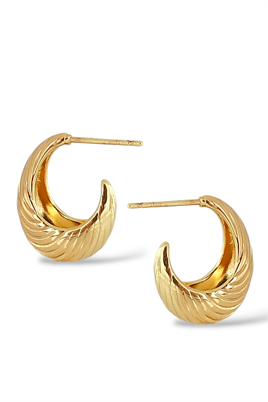 Xuping Renk Atmaz Lazer Kesim Ay Küpe