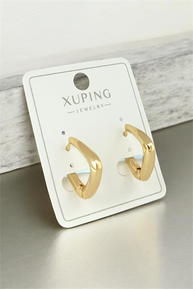 Xuping Renk Atmaz Oval Halka Küpe