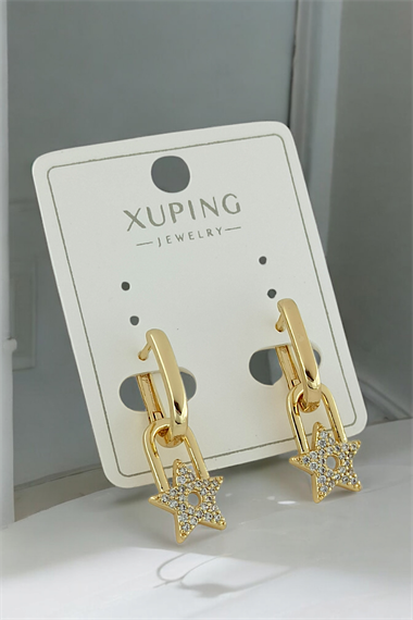 Xuping Renk Atmaz Taşlı Yıldız Küpe