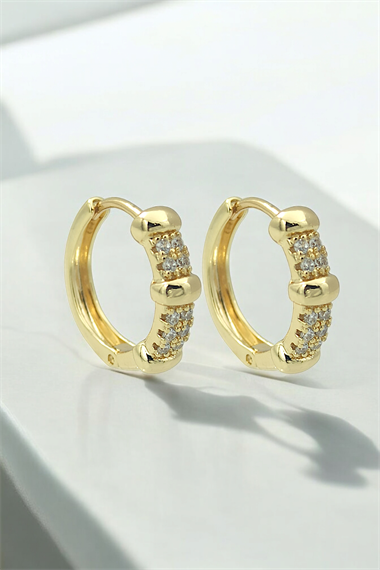 Xuping Renk Atmaz Taşlı Halka Küpe