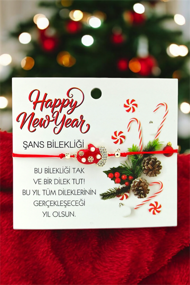 Yeni Yıl Hediyesi Cam Şans Bilekliği 