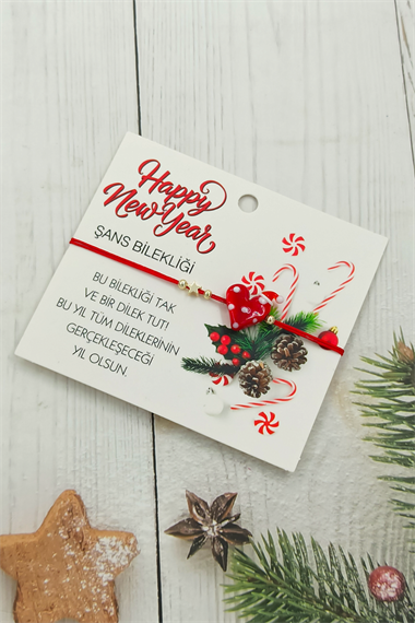 Yeni Yıl Hediyesi Cam Şans Bilekliği 