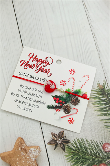 Yeni Yıl Hediyesi Cam Şans Bilekliği 